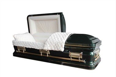 Sicriu din oțel cu colț rotund verde Hunter